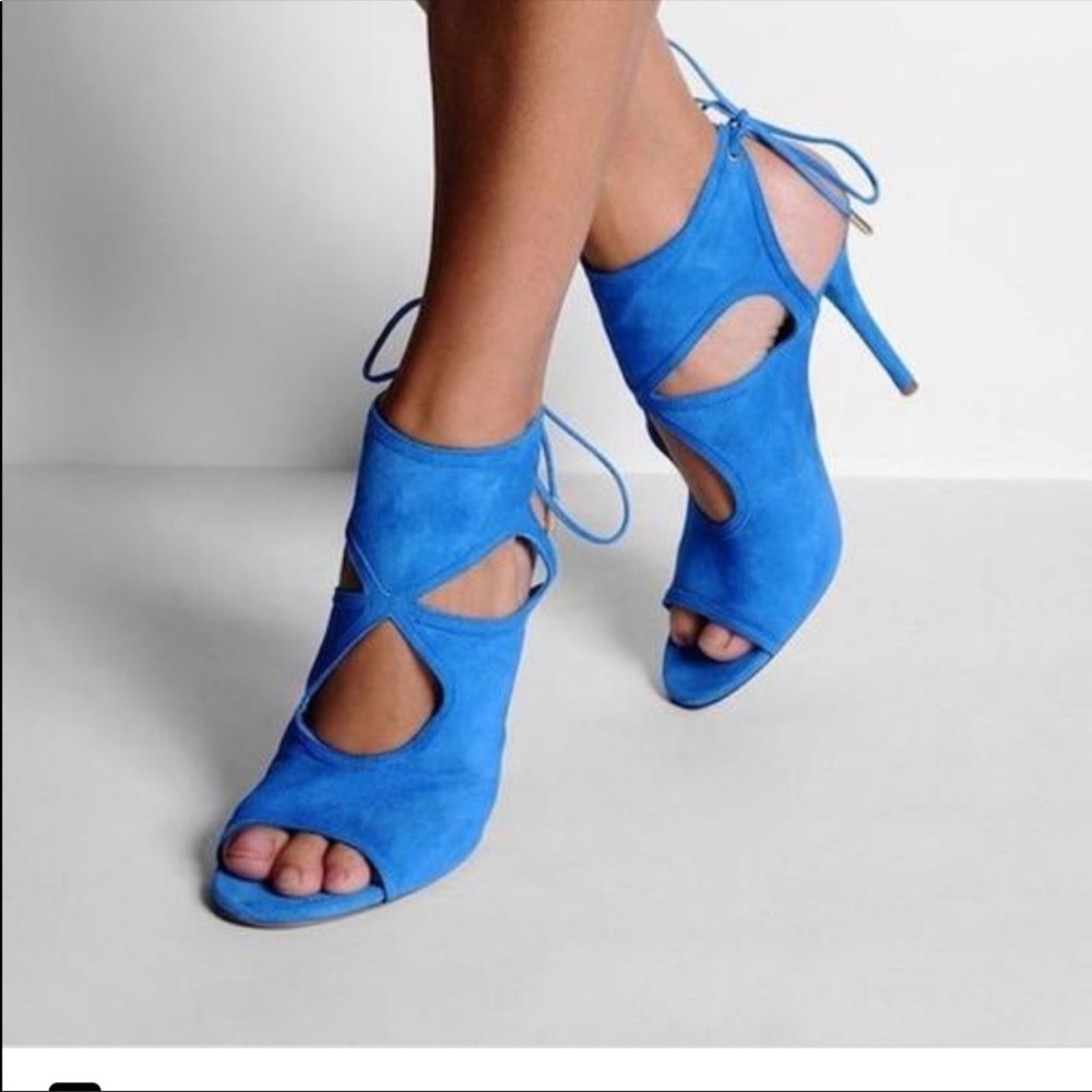 Aquazurra | sexy thing 85 suede sky blue